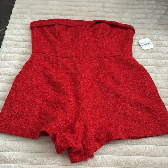 Altr’d State Elle strapless red/ sparkle romper - XL - Picture 2 of 8
